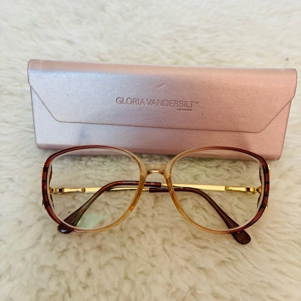 Gloria Vanderbilt Zyloware 265 Women's Multicolor Glasses Frame Only w/ case